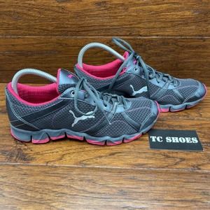 Puma Womens Running Shoes Gray Pink 9.5